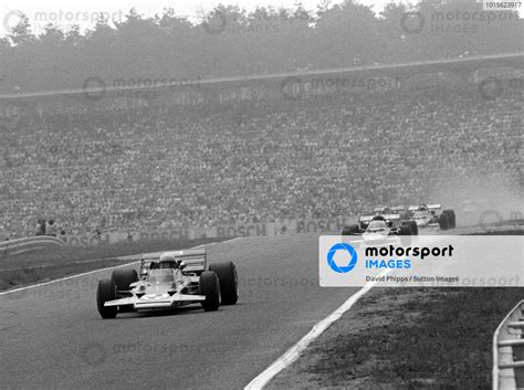 Winner Jochen Rindt AUT Lotus 72C Leads Jacky Ickx BEL Ferrari 312B