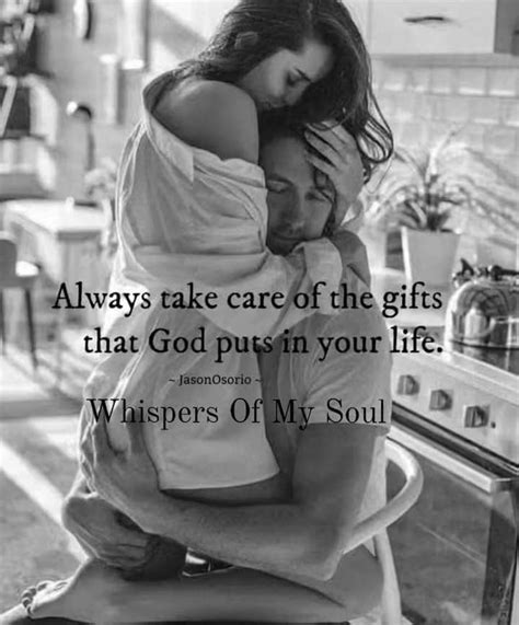 A Man Holding A Woman In His Arms With The Words Always Take Care Of