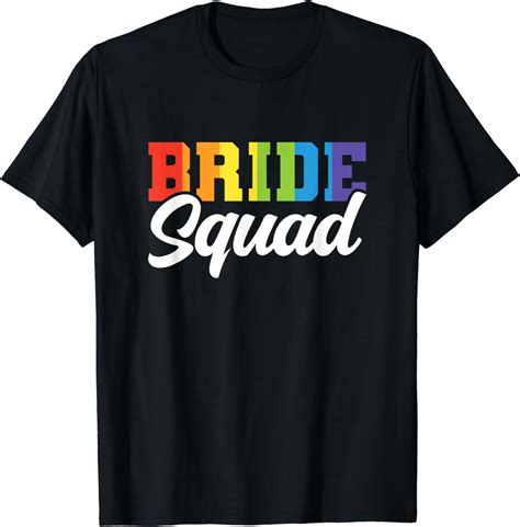Bride Squad Lgbt Couple Wedding Gay Pride Bridal Shower T Shirt Walmart