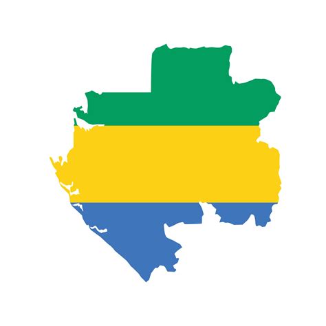 Map of Gabon with flag.Flag map of Gabon 45356703 PNG