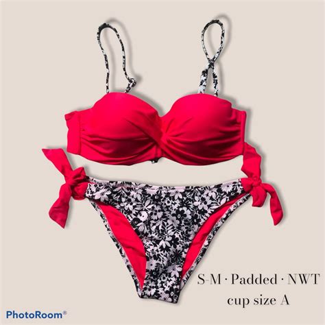 Neon Pink Bikini Set Women S Fashion Swimwear Bikinis Swimsuits On Carousell