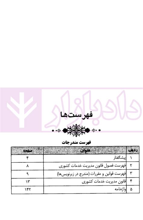 قانون مدیریت خدمات کشوری ریاست جمهوری دادبازار