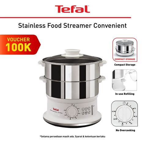 Jual FREE WOKPAN 16CM Tefal Food Steamer Convenient VC1451 Pengukus