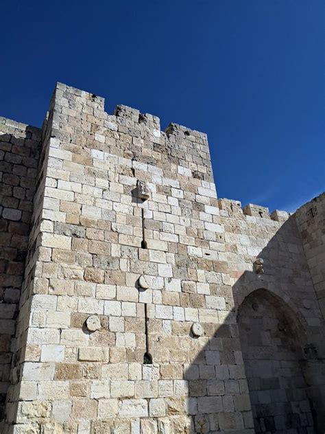 Jerusalem Old City Walls Towers Stock Photo Image Of Towers