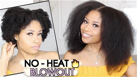 Easy No Heat Blowout On Natural Hair How To Youtube