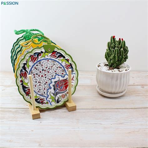 Kitchen Dining Table Customized D Trivet Hot Pot Mats Placemats Ceramic Coaster With Rope