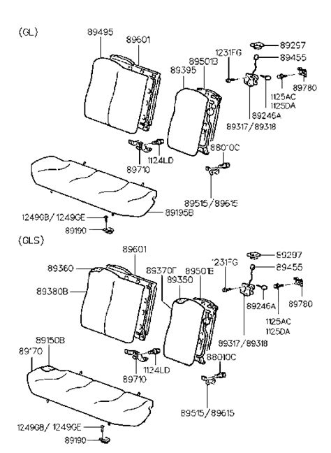 Genuine Hyundai Frame Assembly Rear Seat Back Rh