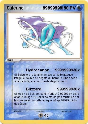 Pokémon Suicune 99999999 99999999 Hydrocanon 99999999 Ma Carte Pokémon