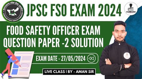 Jpsc Fso Food Safety Officer Exam Question Paper