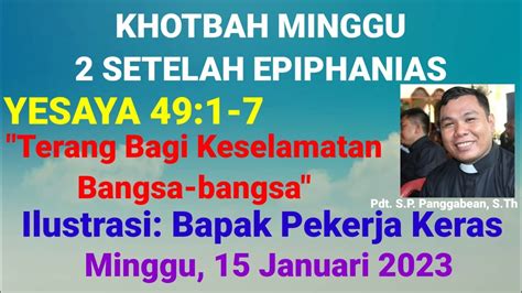 Khotbah Minggu Yesaya Minggu Januari Minggu