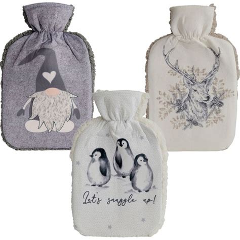 Single Wilko Hot Water Bottle With Plush Cover In Assorted Styles Compare Prices Where To