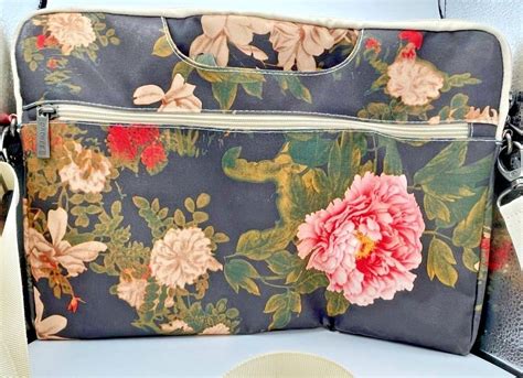 Dachee Black Peony Patten Waterproof Laptop Shoulder Messenger Bag EBay