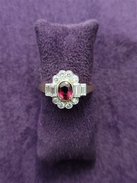 Vintage Ruby And Diamond Cluster Ring Andrews Jewellers
