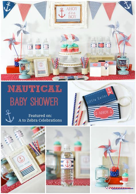 A To Zebra Celebrations Nautical Baby Shower Nautical Baby Shower