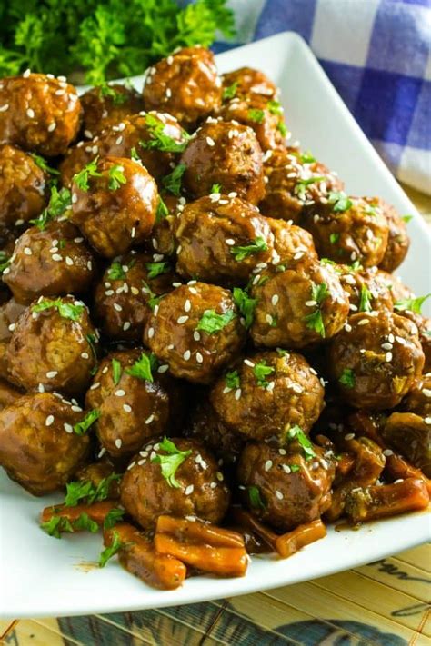 Slow Cooker Teriyaki Barbecue Meatballs Must Love Home