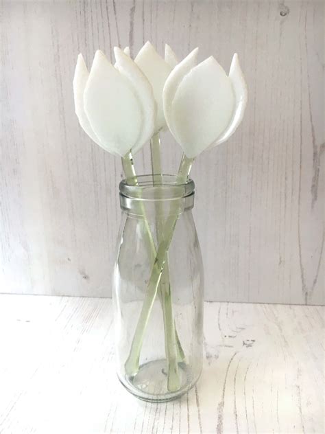 Three Glass Tulips in a Vase - Sparkly Place Fused Glass