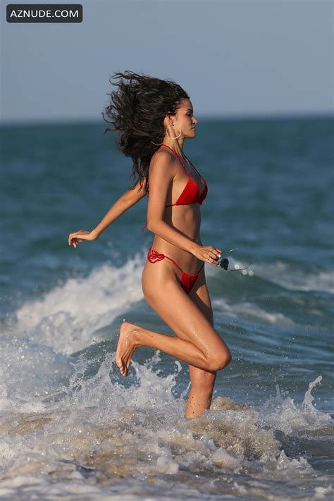 Sofia Resing Sexy In A Skimpy Red Thong Bikini During Art Basel In Miami AZNude