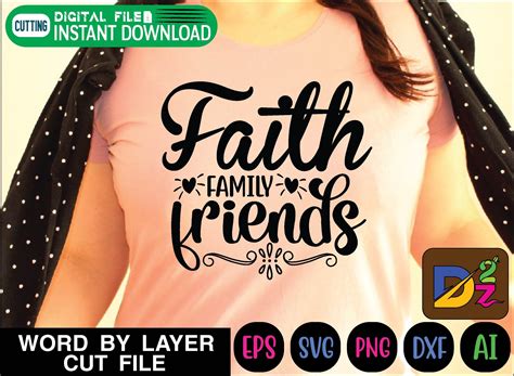 Faith Family Friends Svg Graphic by DESIGN ZONE 2 · Creative Fabrica