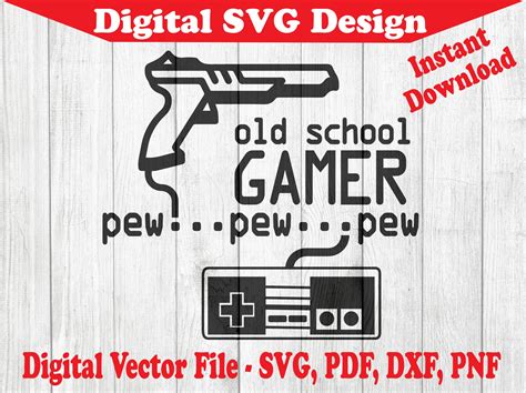 Video Game Old School Console Controllers Design Svg Instant Download