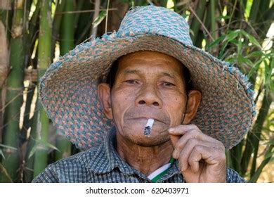 Vertical Portrait South Asian Balinese Senior Stock Photo