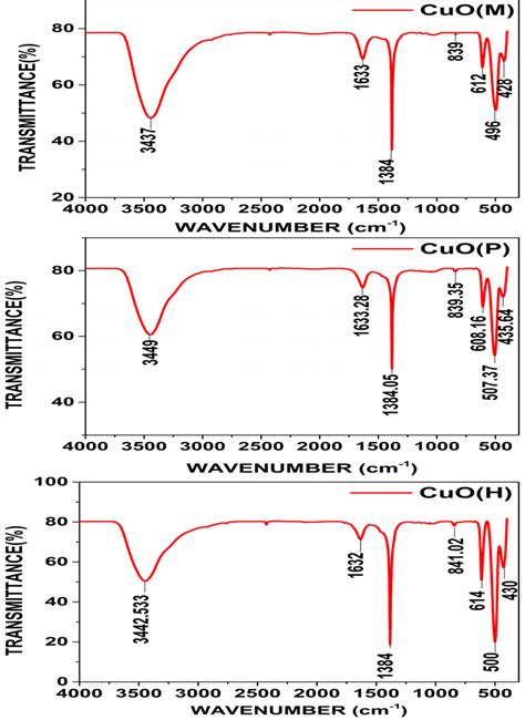 Ftir Spectra Of Cuo Nanoparticles Download Scientific Diagram