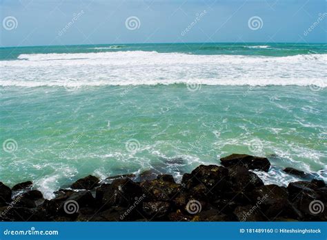 Sea Beach of Somnath Temple of Somenath Gujarat Stock Photo - Image of ...