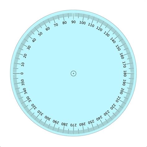 a blue circular ruler with numbers on it