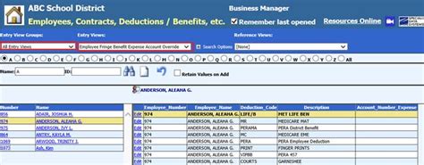 Employee Fringe Benefit Expense Account Override