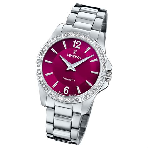 Festina Damenuhr Mademoiselle F Armbanduhr Edelstahl Silber