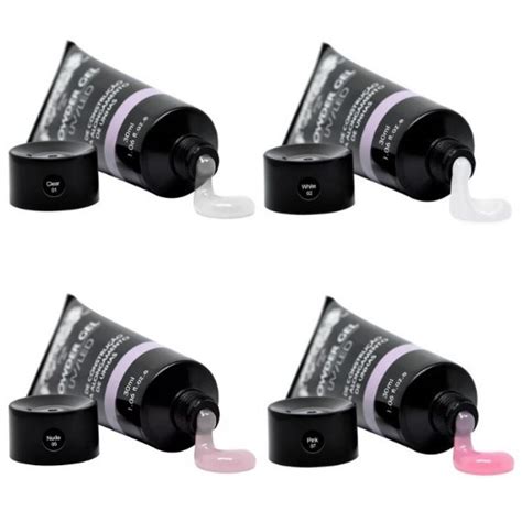 Kit Polygel Honey Girl Clear White Nude Pink Unha Gel Shopee Brasil