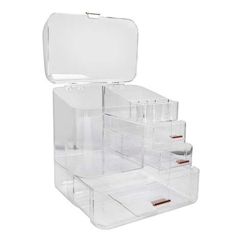 Buy Matrix Transparent Multilayer Cosmetic Organizer With Drawers Make