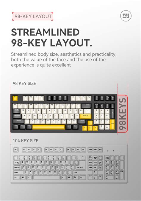 Wired Keyboard K98 Mechanical Hot Plug Backlit Office Shaft Definition Rainbow Macro Gaming