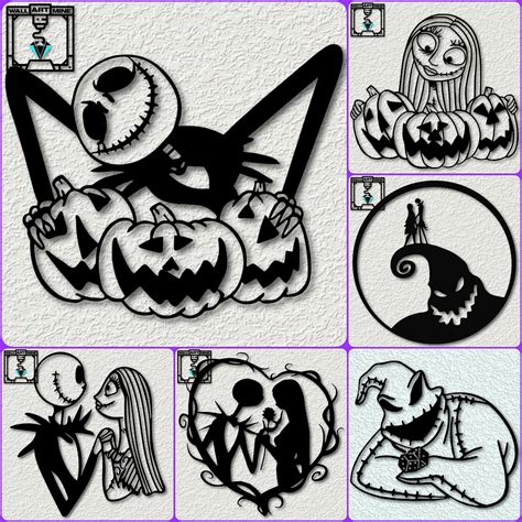 STL file The Nightmare Before Christmas Wall Art Pack Jack Skellington ...