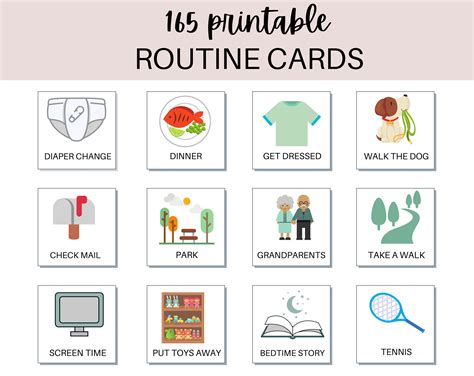 daily routine picture cards