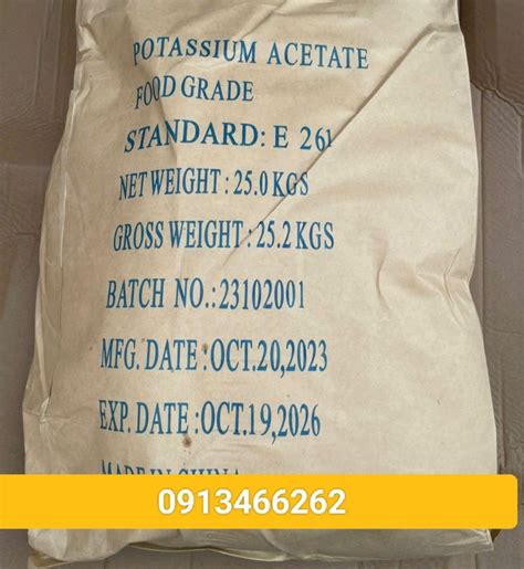 Potasium Acetate Ch3cook Kali Axetat Kali Ethanoat