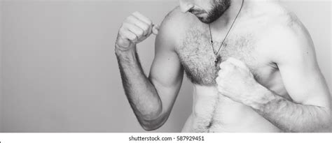Man Naked Torso Beard Stock Photo 587929451 Shutterstock