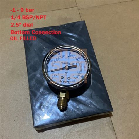 jual pressure gauge bottom connection    bar drat   bsp