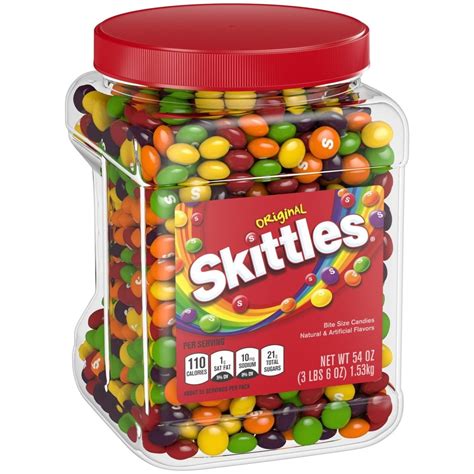 54 Ounce Skittles Original Fruity Candy Jar - Berry Flavor - Walmart.com