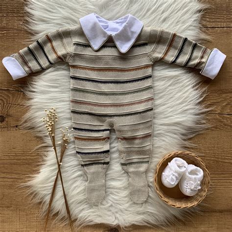 Macacão Bebe Premium Detalhe Listra Color Nude Tons Terrosos Safine Baby Safine Baby