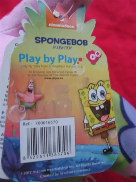 Patrick Star Spongebob Official Merch Plush Soft Toy Nickelodeon New