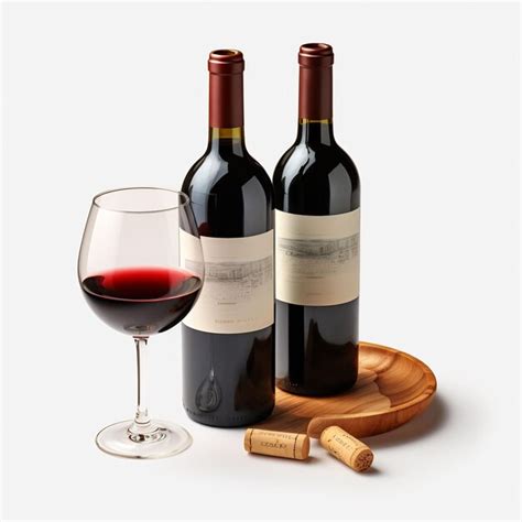 Premium Ai Image Two Bottles Of Wine Next To A Glass Of Wine