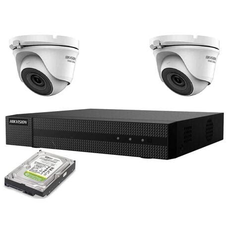 KIT VIDEOSORVEGLIANZA IP POE 2 TELECAMERE HIKVISION NVR 4 MPX 4K HD 1TB