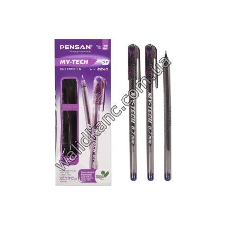 Ручка шариковая Pensan "My Tech" - фиол. - «WalidKanc»