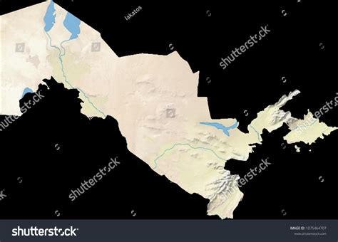 Map Of Uzbekistan Shaded Relief Water And Royalty Free Stock Photo