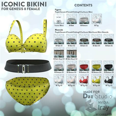 Iconic Bikini For G F Daz Content By Chriscox