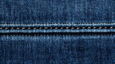Denim Jeans Texture Detailed Close Up Of Pocket Stitch Fabric Pattern