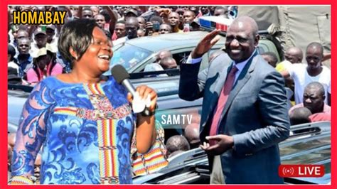 Live President Ruto Tours Homabay County Ruto Warm Reception In