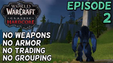 Lets Play World Of Warcraft HARDCORE Solo Self Found Naked Hunter Part 2 Relaxing Gameplay