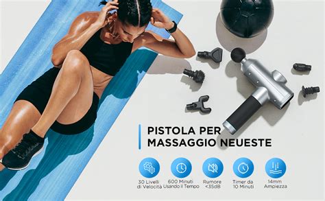 Pistola Massaggio Muscolare 180 Tipi Di Terapie Massaggiatore Muscolare Elettrico Professionale