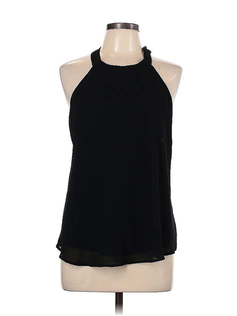 Naked Zebra Polyester Black Sleeveless Blouse Size L Off Thredup